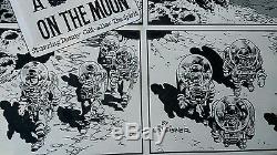 Original Art Wally Wood Will Eisner Spirit on the Moon Splash August 10 1952 EC