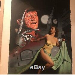 Original Miles Tevesart Cover Painting For A Nightmare On Elm Street 1 Comic