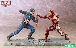 ^PRE-ORDER CAPTAIN AMERICA & IRON MAN Civil War ARTFX+ Statues Marvel Kotobukiya