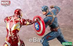 ^PRE-ORDER CAPTAIN AMERICA & IRON MAN Civil War ARTFX+ Statues Marvel Kotobukiya
