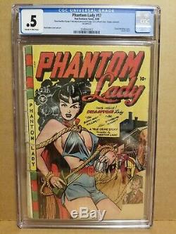 Phantom Lady #17 Cgc. 5 Classic Matt Baker Cover & Art Gga 1948 Fox