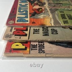 Plastic Man #40 (1.5), 44 (1.0), 46 (1.0), Fair, 3 Golden Age Comics 1953 1954