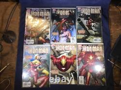 R4-49 Marvel Iron Man Comic Books Lot Of 6 Autographed By The Illustrator