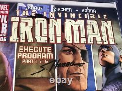 R4-49 Marvel Iron Man Comic Books Lot Of 6 Autographed By The Illustrator