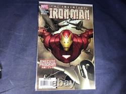 R4-49 Marvel Iron Man Comic Books Lot Of 6 Autographed By The Illustrator