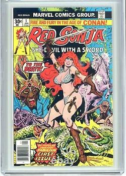 Red Sonja #1 CGC 9.8 White Pages Conan the Barbarian Marvel Comics 1977