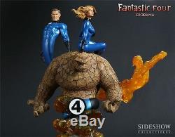 SIDESHOW SAMPLE FANTASTIC FOUR 4 DIORAMA STATUE Mr HUMAN TORCH THING Dr DOOM Bus