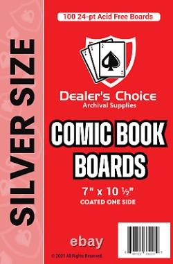 SILVER Comic Book Archival Boards Dealer's Choice (bags sold sep.)