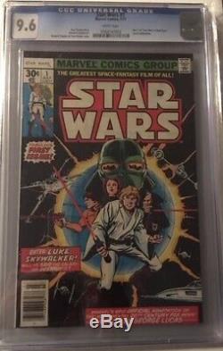 STAR WARS #1 CGC 9.6 NM+ Near Mint Vintage Marvel July 1977 Comic Book WHITE