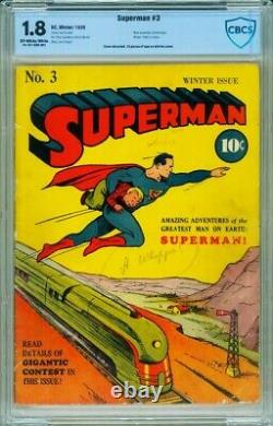SUPERMAN #3-CBCS 1.8 Golden-Age Comic Book-1940-RARE DC