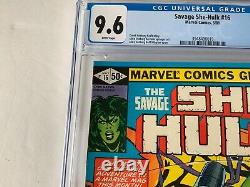 Savage She Hulk 16 Cgc 9.6 White Pages Marvel Comic 1981