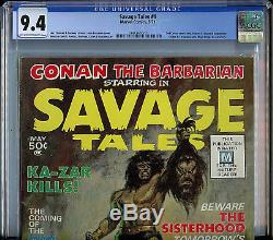 Savage Tales #1 CGC 9.4 NM Conan Magazine Marvel Comic 1st Manthing