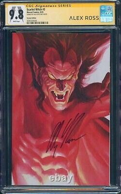 Scarlet Witch #3 CGC 9.8 SS Alex Ross Signed Timeless Mephisto Custom Label 2023