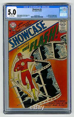 Showcase #4 CGC 5.0 OW HOT KEY! 1st S. A. App The Flash 1956 DC Silver Age Comic
