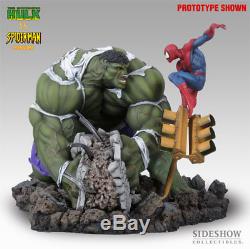 Sideshow Collectibles The Incredible Hulk VS Spider-Man Diorama! Worldwide SHIP