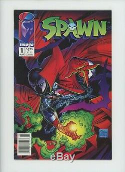 Spawn #1 Image Newsstand Variant Comic Book Cover Todd McFarlane 1100 UPC 002