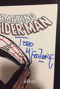 Spider-Man 1 Todd McFarlane Sketch Cover Signed By Stan Lee Too! CGC Worthy! 9.8