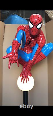 Spider Man Statue on Light Post Life Size Prop with Working Light Marvel Display