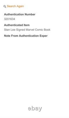 Spider-Man The Mark Of Maine 3/5 Marvel Comics Signed by Stan Lee in 1995 withCOA