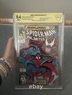 Spider-Man Unlimited 1 signed by Terry Kavanagh CBCS graded 9.4 (1st Shriek)
