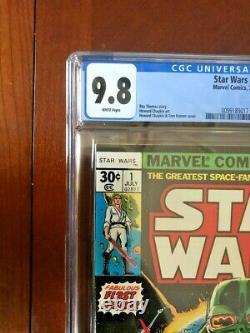 Star Wars #1 CGC 9.8 White Pages (1977) Excellent Centering Marvel Comics