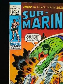 Sub-Mariner #34 & #35 Hulk Silver Surfer Pre-1st Defenders! Really High Grades