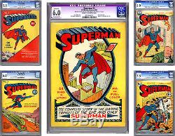 Superman #1-2-3-4-5 Cgc 6.0+ The Holy Grail Of All Comics Past & Present 1939