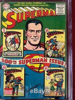 Superman 100 (CGC Graded) Anniversary Issue Very good+ golden age comic book
