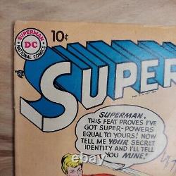 Superman #123 1st Prototype of Supergirl Vintage 1958 DC Comic Book Rare HTF