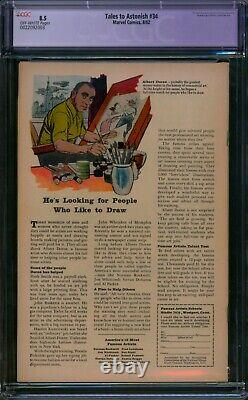 TALES to ASTONISH #34? CGC 8.5 Restored? Jack Kirby Stan Lee Marvel Comic 1962