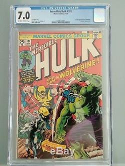 THE INCREDIBLE HULK #181 CGC 7.0 OWithW Pages Cert #1246722001 MV stamp intact