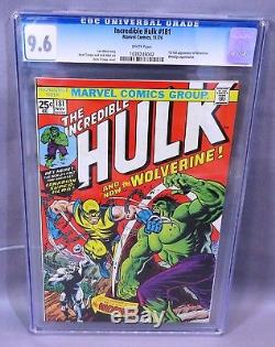 THE INCREDIBLE HULK #181 (Wolverine 1st app withMVS) Unpressed CGC 9.6 Marvel 1974