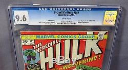 THE INCREDIBLE HULK #181 (Wolverine 1st app withMVS) Unpressed CGC 9.6 Marvel 1974