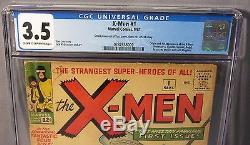 THE X-MEN #1 (First appearance & Origin) CGC 3.5 VG- Marvel Comics 1963 Uncanny