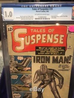 Tales Of Suspense #39 1st Iron Man/tony Stark Cgc 1.0 Avenger Infinity War