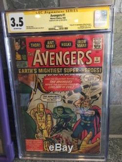 The Avengers #1 (Sep 1963, Marvel) CGC 3.5 OW SS Signed Stan Lee
