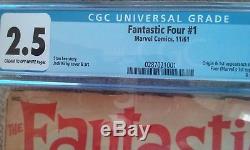 The Fantastic Four Comic Book Issue #1 CGC 2.5 Vol 1 Silver Age