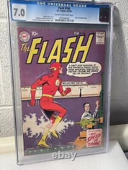 The Flash Vol 1 #108 September 1959 DC Comic 8-9/59 The Speed Of Doom CGC 7.0