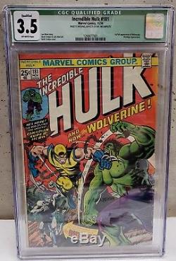 The Incredible Hulk 181 1st Full Wolverine Appearance CGC 3.5