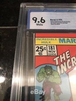 The Incredible Hulk 181 CBCS 9.6 White Pages! 1st full Wolverine Not CGC