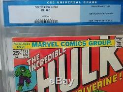 The Incredible Hulk #181 CGC 8.0 White Pages, 1st Apprence Of Wolverine