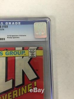 The Incredible Hulk 181 Cgc 9.8 White Pages 1st Wolverine Perfect Centering A++
