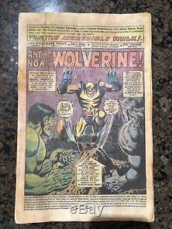 The Incredible Hulk #181 NO COVER 1st WOLVERINE