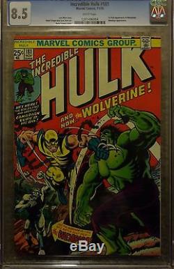 The Incredible Hulk #181 (Nov 1974, Marvel) CGC 8.5 WHITE PAGES 1ST WOLVERINE
