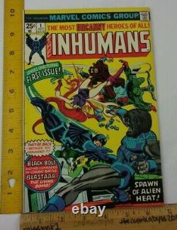 The Inhumans #1 VF/NM comic book 1970s Black Bolt Blastaar