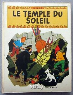 Tintin Herge Le Temple Du Soleil Collection Rouge Et Or Hallmark Dedicace Herge