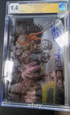 Tmnt #2 SIGNED AND SKETCH BY KEVIN EASTMAN CGC 9.4