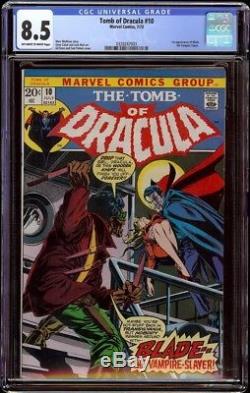 Tomb of Dracula # 10 CGC 8.5 OWithW (Marvel 1973) 1st appearance of Blade Looks 9+