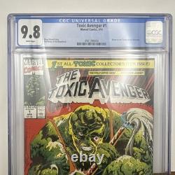 Toxic Avenger #1 CGC 9.8 Movie Marvel Comics 1991 NM+ White Pages