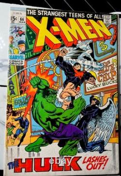 Uncanny X-Men #66, FN 6.0, Hulk Final New Story Before Reprints
